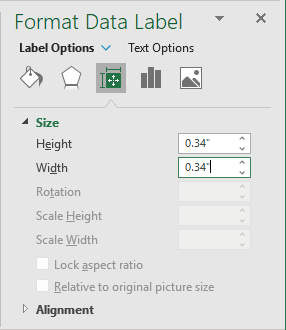 Format Data Label in popup menu Excel 365