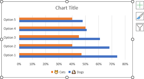 Simple bar chart in Excel 365