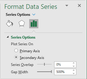 Gap Width for butterfly chart in Excel 365