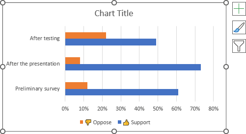 Simple bar chart in Excel 365