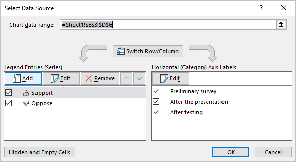 Select Data Source in Excel 365