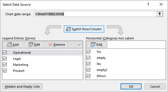 Select Data Source in Excel 365