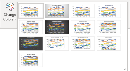 Chart Styles gallery - More in Excel 365