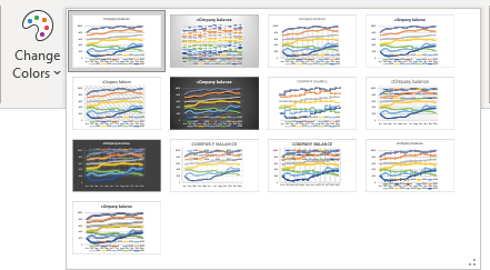 Chart Styles gallery - More in Excel for Microsoft 365 Chart Styles gallery - More in Excel 365