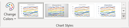 Chart Styles gallery in Excel 365