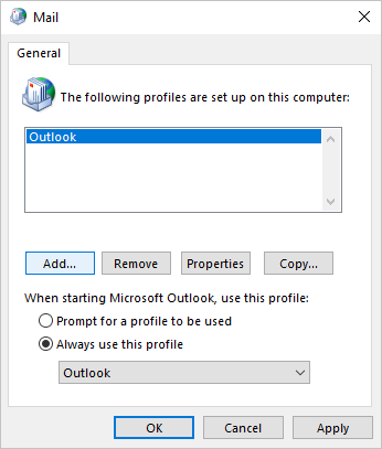 Add in Mail dialog box Windows 10 Add in Mail dialog box Windows 10