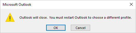 Warning message in Outlook 365