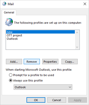 Remove in Mail dialog box in Windows 10 Remove in Mail dialog box in Windows 10