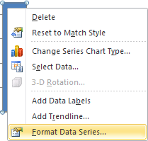 popup data series in Excel 2010