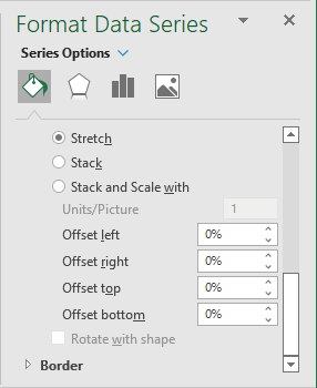 Stretched picture in chart Excel 365
