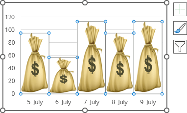 Offset options for stretched picture in chart Excel 365