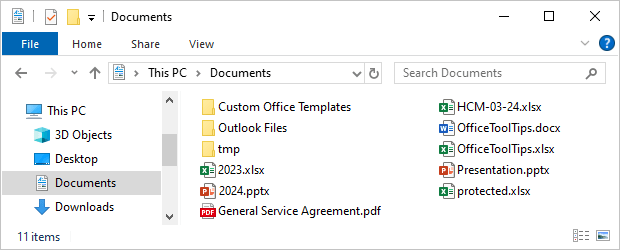 File extentions in File Explorer Windows 10