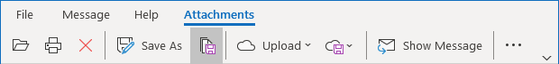 Save All Attachments button in Simplified ribbon Outlook 365