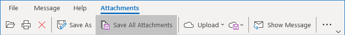 Save All Attachments button 2 in Simplified ribbon Outlook 365