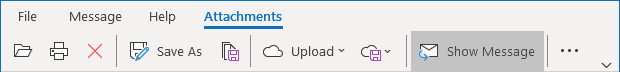 Show Message button in Simplified ribbon Outlook 365