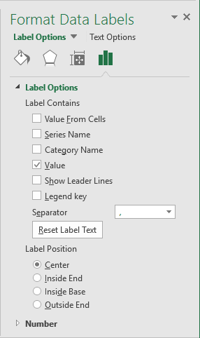 Format Data Label in Excel 2016 Format Data Label in Excel 2016