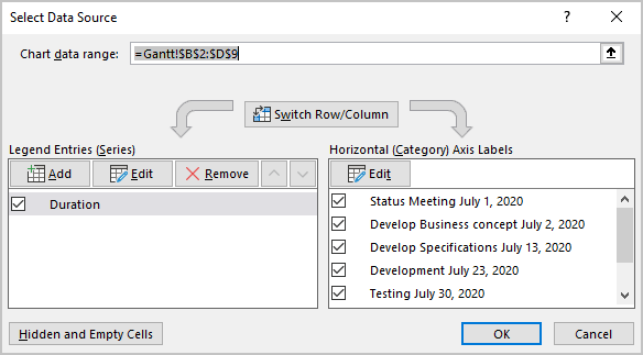 Select Data Source in Excel 365