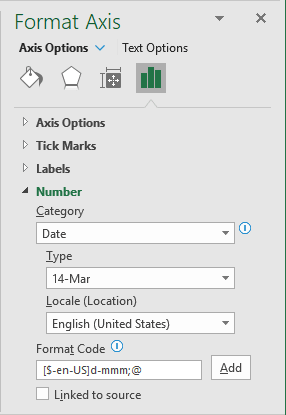 Format Axis in Excel 365