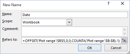 New name in Excel 2016