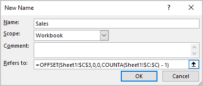 New name in Excel 365