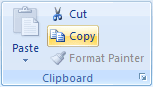 Clipboard in Excel 2007