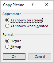 Copy Picture in Excel for Microsoft 365 Copy Picture in Excel 365