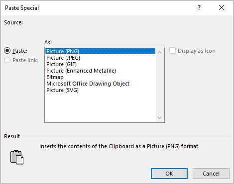 Paste Special in Excel 365