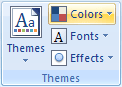 Themes in Excel 2007