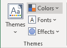 Themes in Excel 365