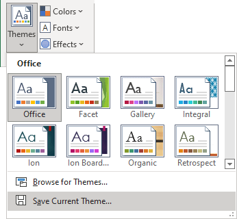 Save Current Theme in Excel for Microsoft 365 Save Current Theme in Excel 365