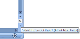 Select Browse Object in Word 2007