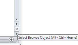 Select Browse Object in Word 2010