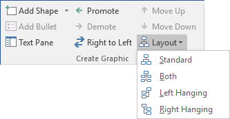 SmartArt Layout in Word 2016