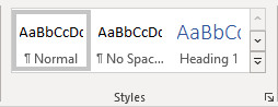 Paragraph Styles in Word 365