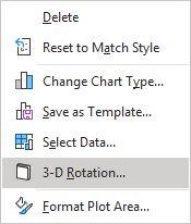 3-D Rotation in popup menu Excel for Microsoft 365 3D Rotation in popup menu Excel 365