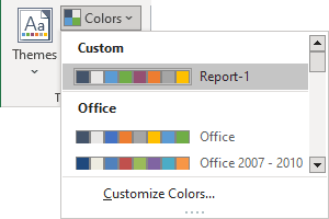 Custom colors for chart in Excel for Microsoft 365 Custom colors for chart in Excel 365