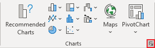 Charts in Excel 365