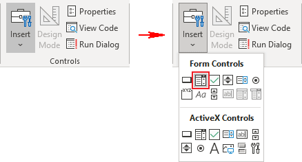 Controls, Combo box in Excel for Microsoft 365 Controls, Combo box in Excel 365