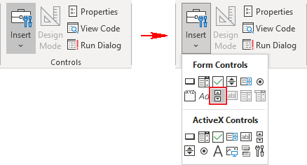 Control - scroll group in Excel 365