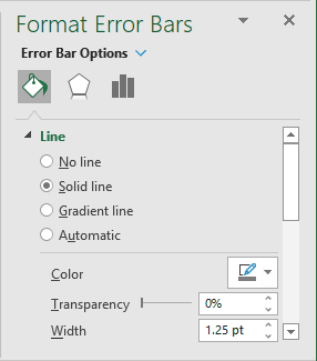 Format Error Bars lines in Excel for Microsoft 365 Format Error Bars lines in Excel 365