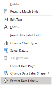 Format Data Label in Excel 365