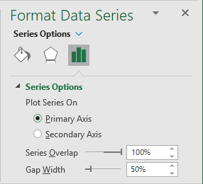 Primary Axis for data series in Excel 365