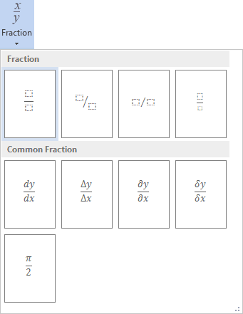 Stacked Fraction in Word 2013 Stacked Fraction in Word 2013