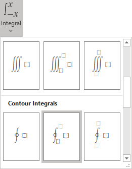 Contour Integral in Word 365