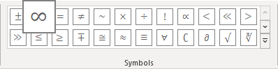 Infinity symbol in equations Word 365