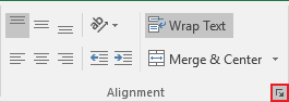 Alignment in Excel 2016 Alignment in Excel 2016