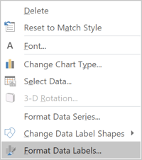 Format Data Labels in popup menu Excel 2016 Format Data Labels in popup menu Excel 2016