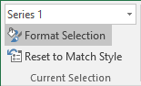Format Selection in Excel 2016