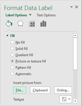 Fill Data Label in Excel 2016 Fill Data Label in Excel 2016