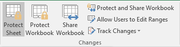 Protect Sheet in Excel 2016